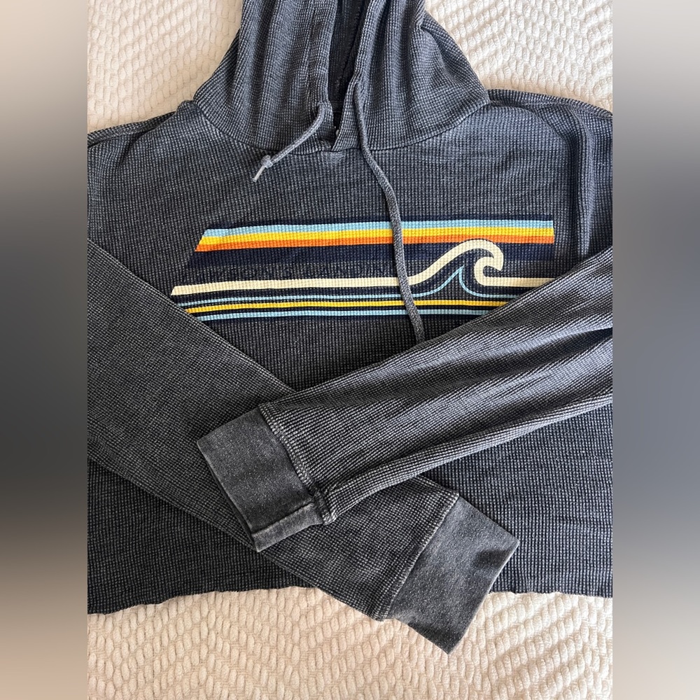 Blue 84 Grey wave hoodie